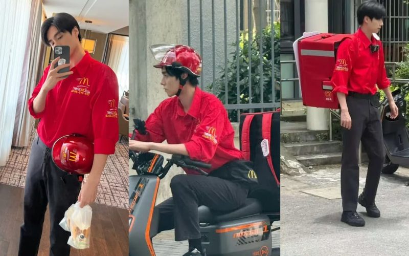 Hu Yitian Causes a Stir After Being Spotted as a Food Delivery Rider — Career Change?