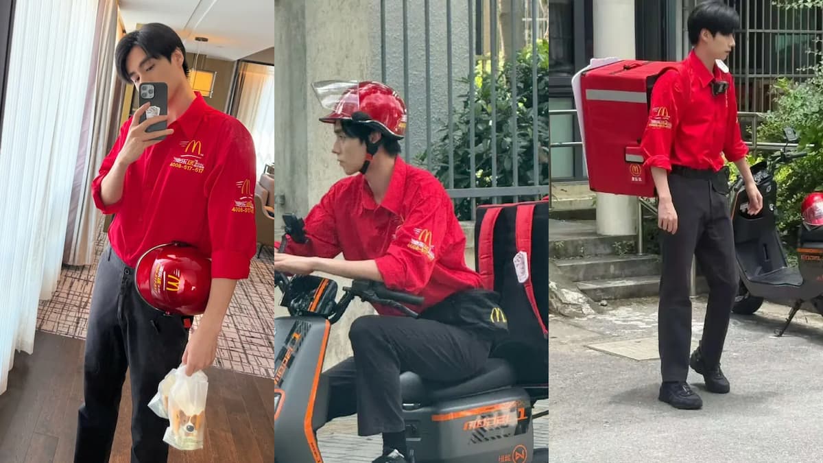 Hu Yitian Causes a Stir After Being Spotted as a Food Delivery Rider — Career Change?
